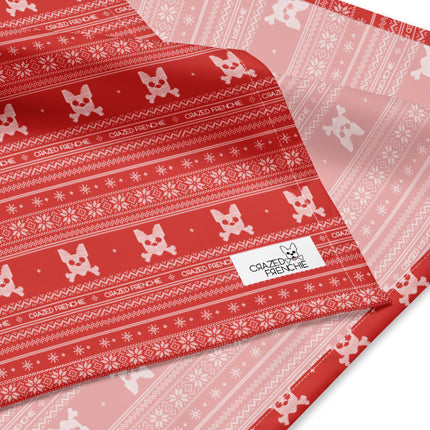 Festive Fair Isle Bandana-Red