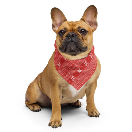 Festive Fair Isle Bandana-Red