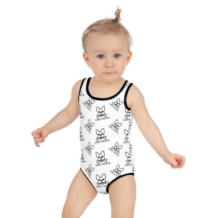 Toddler Black and White One Piece Swimsuit