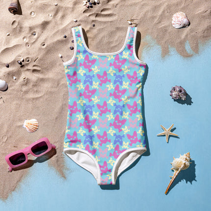 Kids Blue Razz One Piece Swimsuit