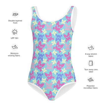 Kids Blue Razz One Piece Swimsuit