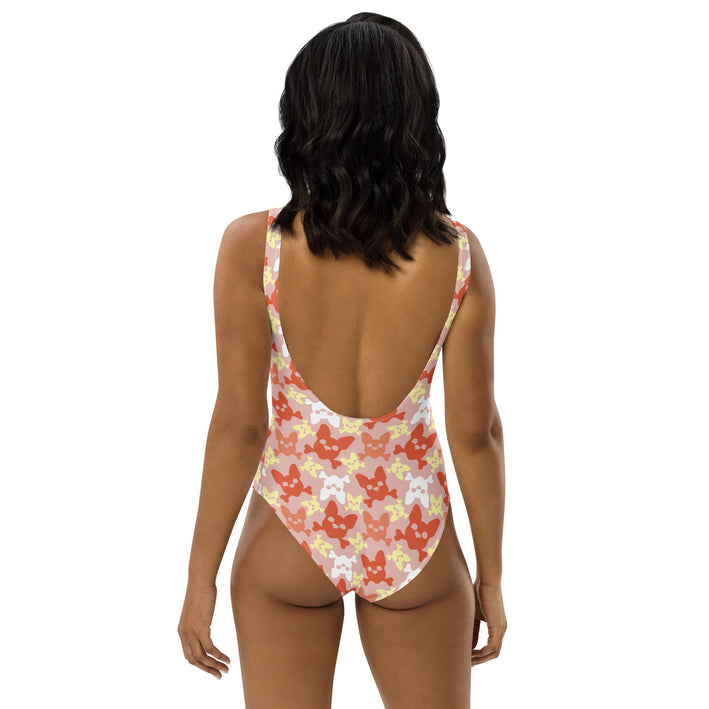 Women's Mandarin Orange One-Piece Swimsuit