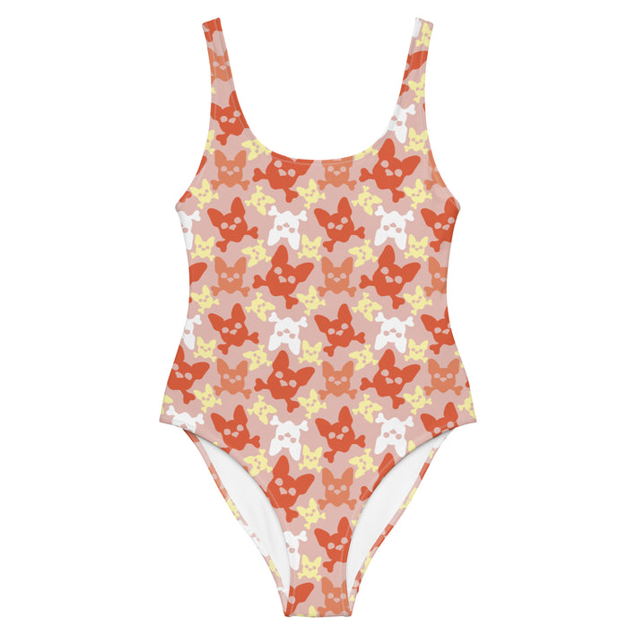 Women's Mandarin Orange One-Piece Swimsuit