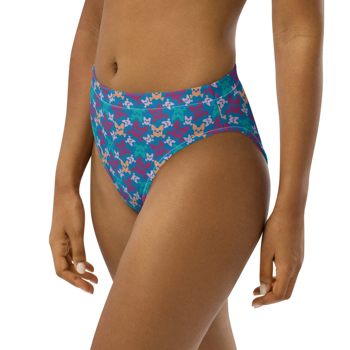 Women's Magenta High-Waisted Bikini Bottom