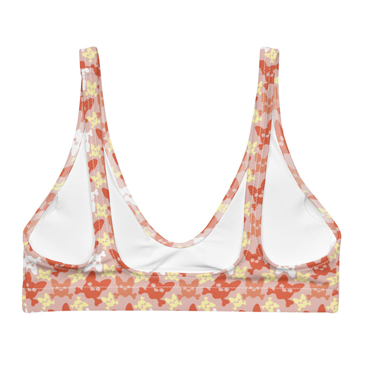 Women's Mandarin Orange Padded Bikini Top