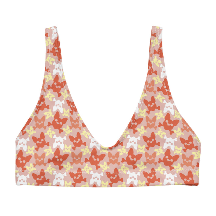 Women's Mandarin Orange Padded Bikini Top