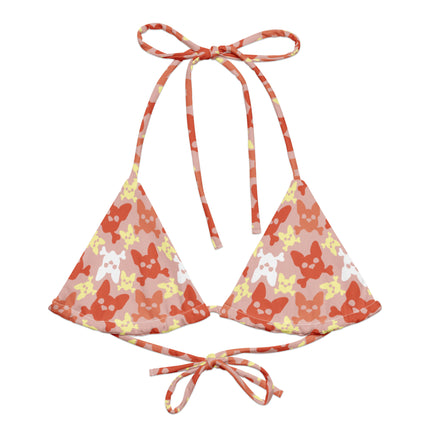 Women's Mandarin Orange String Top Bikini