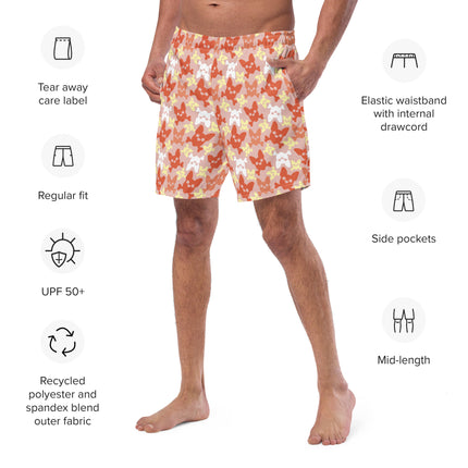 Men's Mandarin Orange Swim Shorts