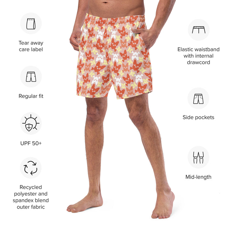 Men's Mandarin Orange Swim Shorts