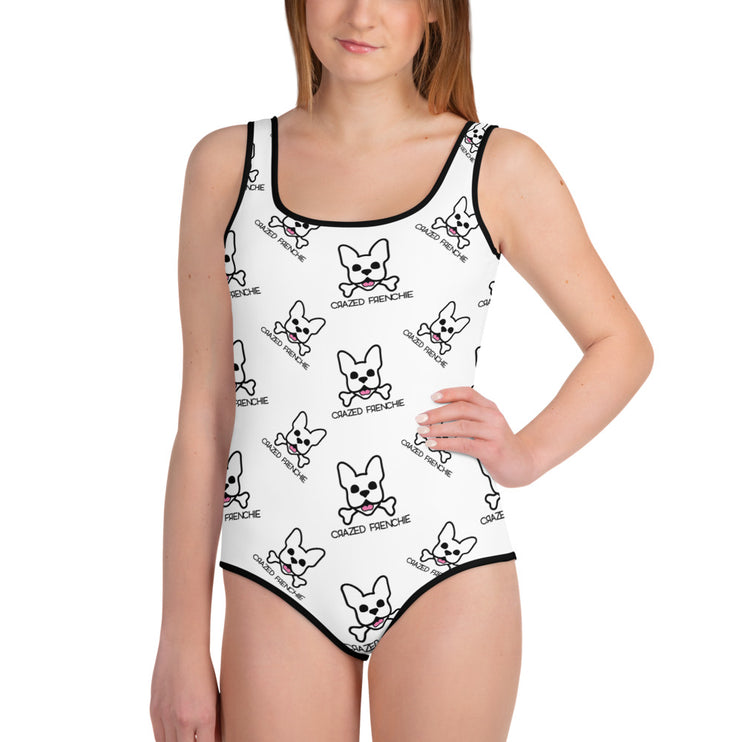 Kids Black and White One Piece Swimsuit