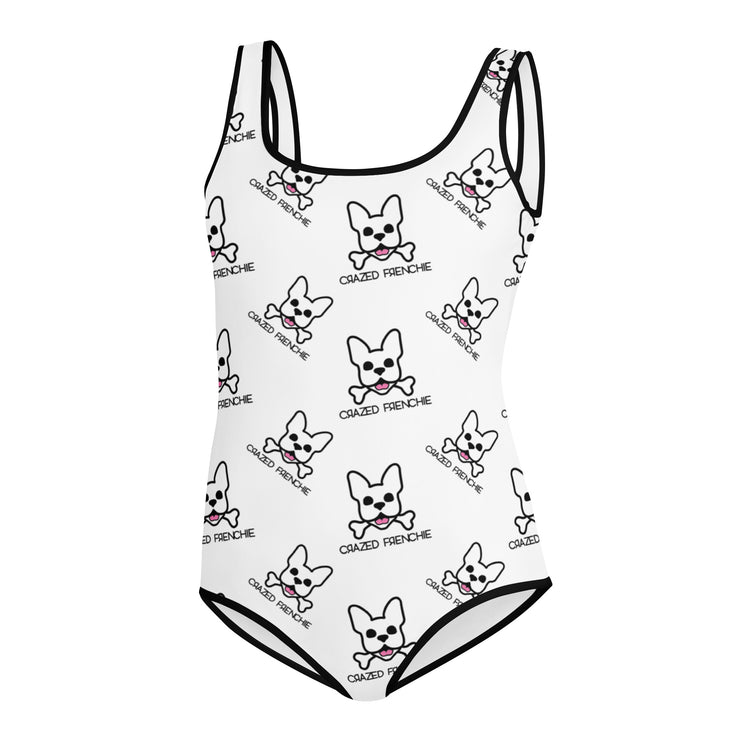 Kids Black and White One Piece Swimsuit