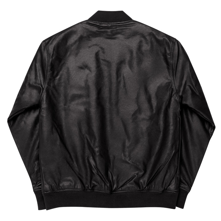 Women's Leather Bomber Jacket