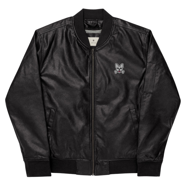 Women's Leather Bomber Jacket