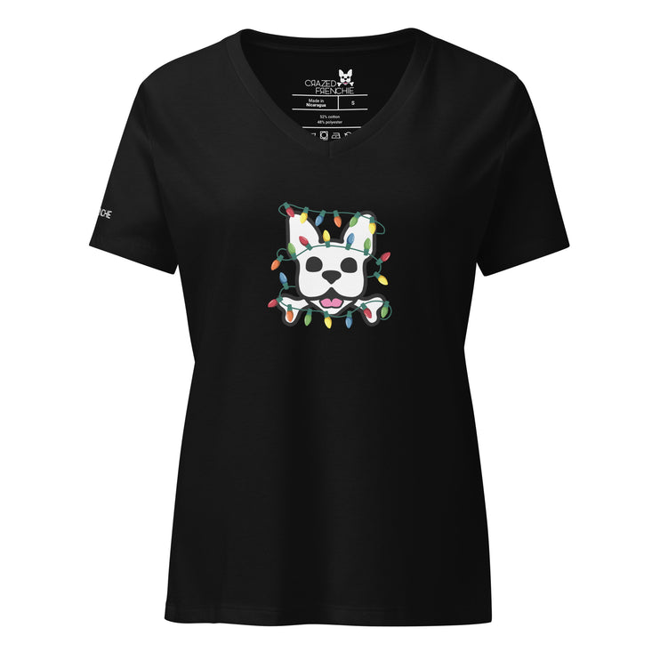 Womens Crazed in Lights T-Shirt-black