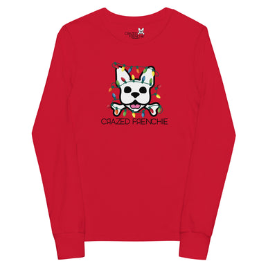 Kids Long Sleeve Crazed in Lights-red